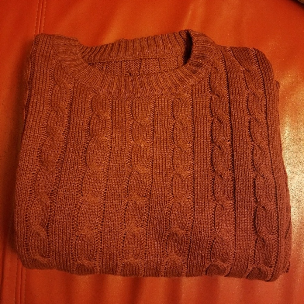Red knit sweater